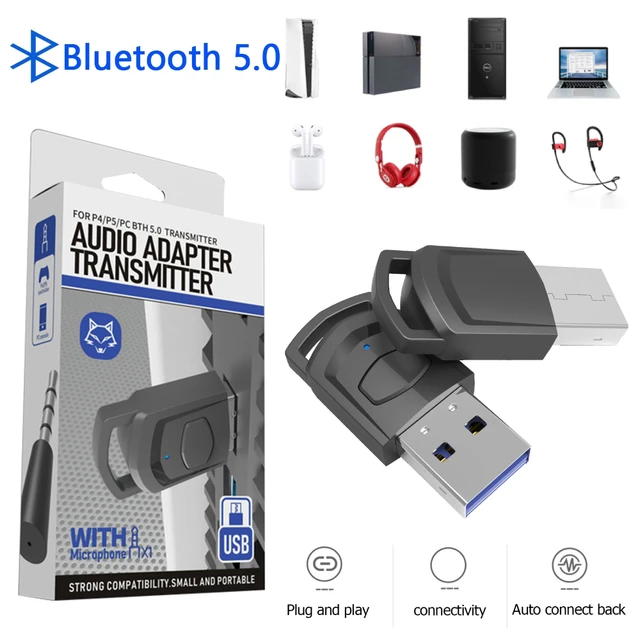 Adaptateur récepteur USB sans fil pour PS5, Console de jeu, PC, casque  compatible Bluetooth, Dongle, transmetteur Audio