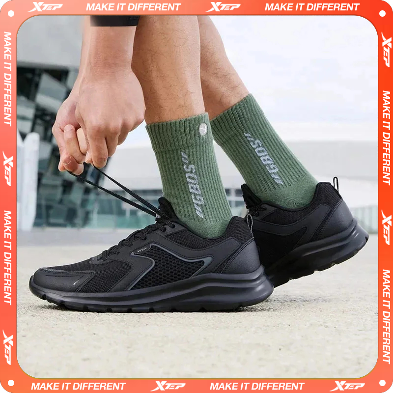 Xtep Men's Running Shoes Sports Shoes Men's Lightweight Shock Absorption Casual Shoes Student Shoes 879119110110