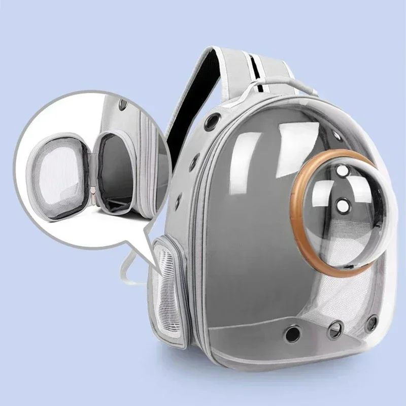 Transparent Capsule Pet Cat Backpack Out Travel Portable Cat Accessories Breathable Bag for Cats and Small Pet Dogs