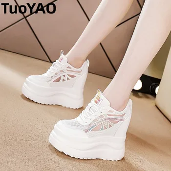 13cm Chunky Sneakers For Women Comfortable Women Casual Shoes Lightweight Walking Shoes Comfy Chusinoning Platform Wedge 1