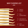1PC Tweezers For Eyelash Extension Gold Straight Stainless Steel Fake Lash Nail Art Hair Clip Plier False Eyelashes Beauty Tools 6
