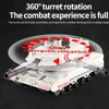 2.4G Simulation Tracked Remote Control Spray Tank, Multi-directional Walking, 360° Turret Multi-directional Rotation for Kids 5