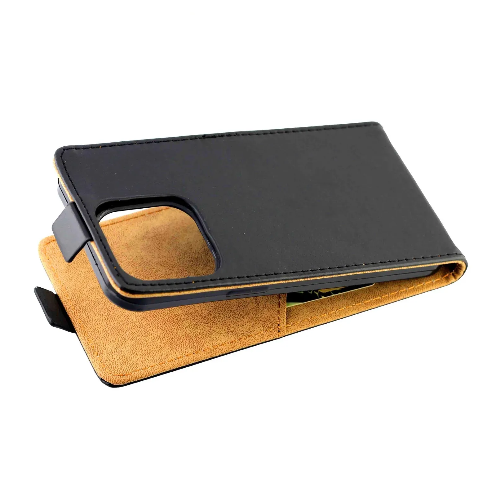 Elegant Magnetic Leather Vertical Flip Phone Case Cover with Clip Flap Design