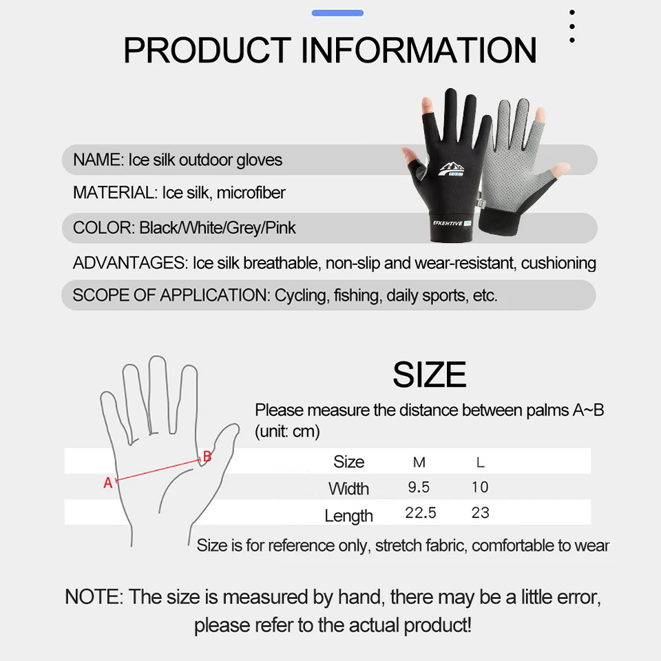 Gants pêche protection solaire unisex - anti-UV respirant anti-dérapage pour sports outdoor