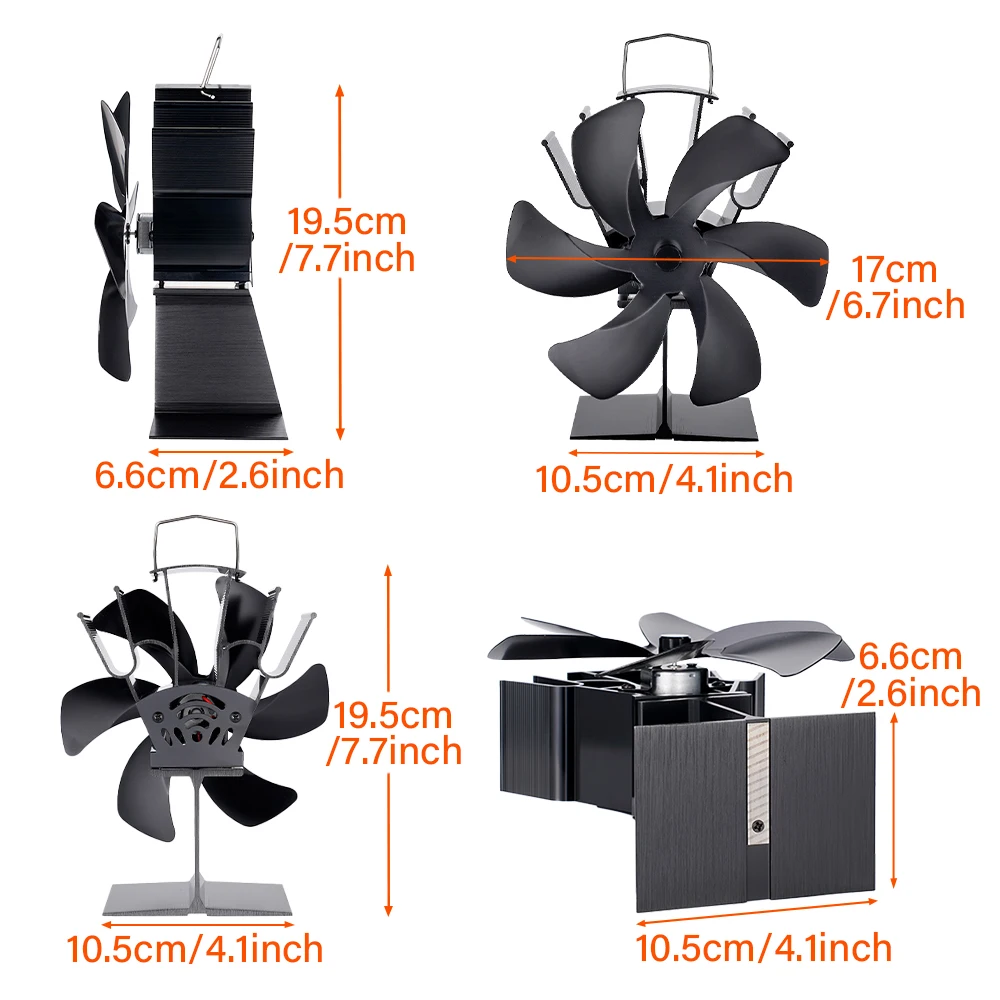 Eco-Friendly Heat Powered Wood Stove Fan | Efficient Quiet Heat Distribution System