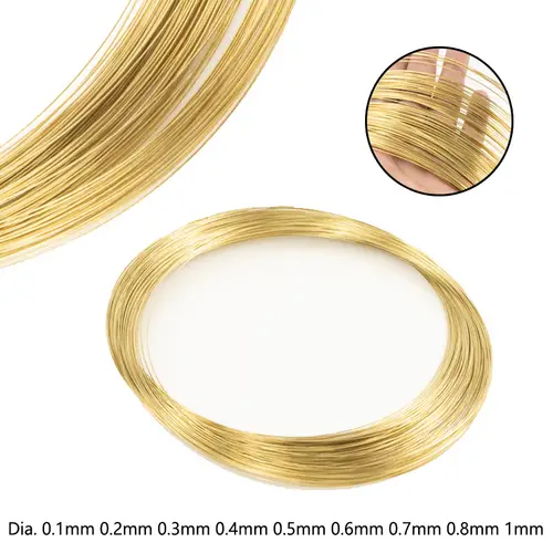 1-100m Soft Brass round Wire Dia 0.1mm 0.2mm 0.3mm 0.4mm 0.5mm 0.6mm 0.7mm 0.8mm 0.9mm 1.0mm-3mm Brass Wire Brass Metal Wire - Image 2