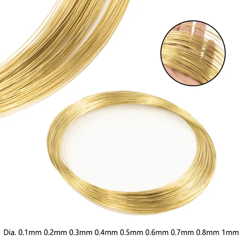 1-100m Soft Brass round Wire Dia 0.1mm 0.2mm 0.3mm 0.4mm 0.5mm 0.6mm 0.7mm 0.8mm 0.9mm 1.0mm-3mm Brass Wire Brass Metal Wire - Image 2