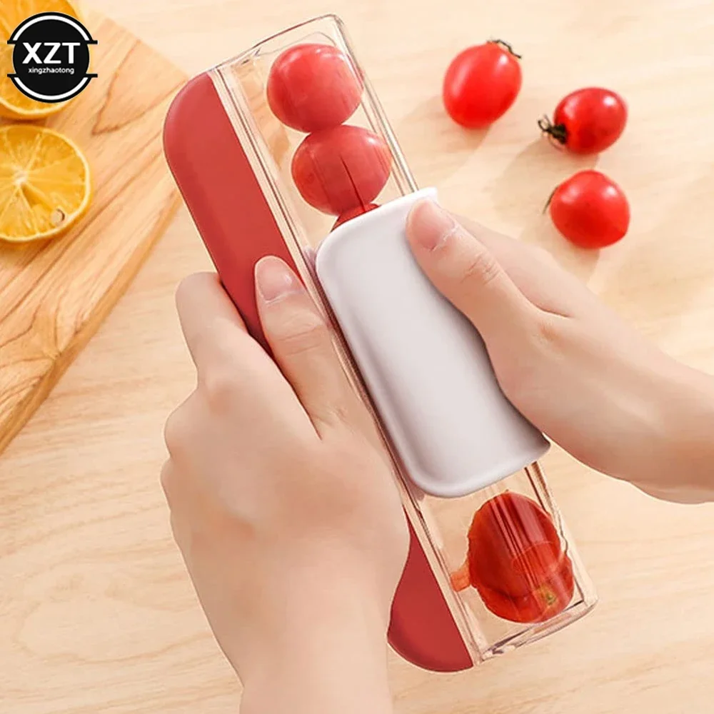 Multifunctional Cherry Tomato Chip Slicer Grape Cutter Vegetable Fruit Zip Slicer Knife Chopper Kitchen Tools Kitchen Gadgets