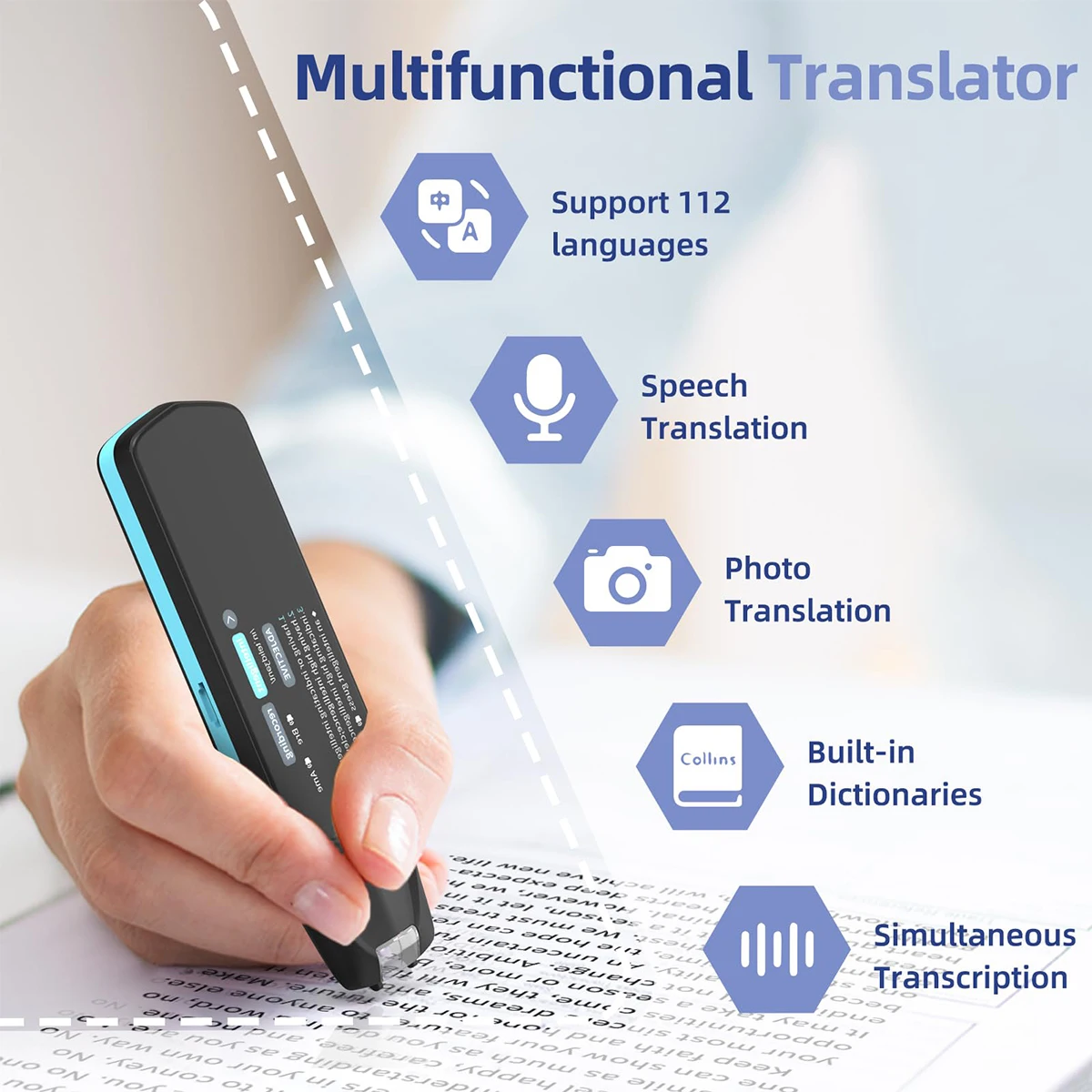 NEWYES 4 Pro Smart Voice Scan Translator Pen Multifunction Translation Real Time 121 Languages Business Dictionary Pen translation machine
