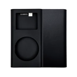 Sleek Metal Housing Shell with Lens Window for iPod Mini - Complete Replacement Case Cover (Black)