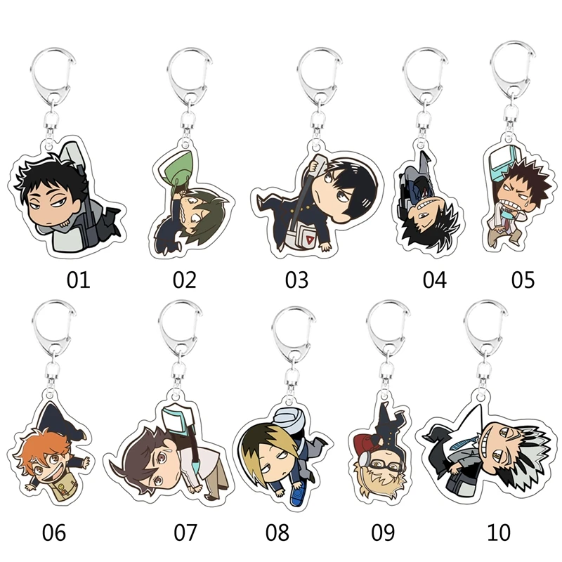 Volleyball Boy Key Chain Ring Anime Haikyuu!! Keyring Cute Cartoon Keychain New Cosplay Acrylic Keychain