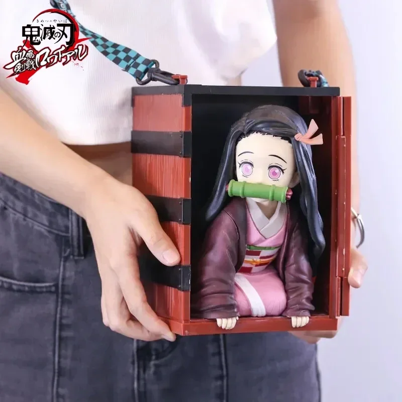 

New 9/22cm Demon Slayer Anime Figure Kamado Nezuko Kimetsu No Yaiba Popcorn Bucket Model Dolls Collection Decor Action Toy Gift