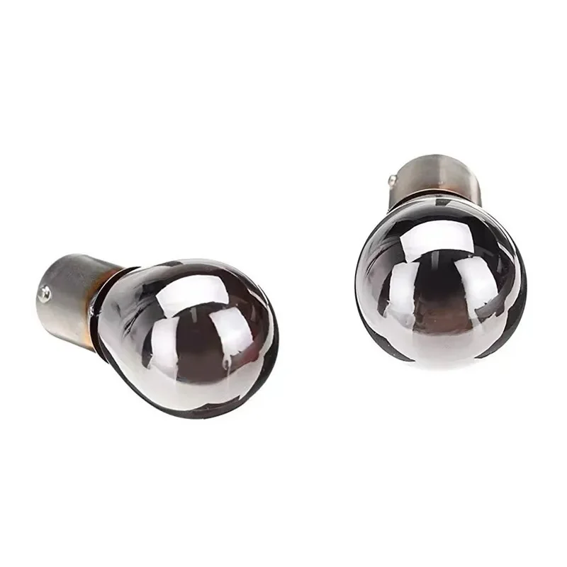 Set of 2 Amber Chrome Invisible Halogen Car Indicator Parking Light Bulbs - 12V