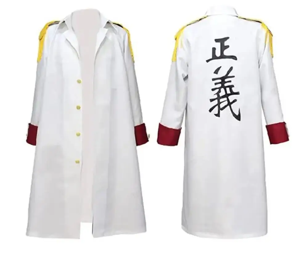Anime Cosplay Soldier White Cosplay Mantello Army Doctor Borsalino Sakazuki Akainu Costume Mantello Army Uniform Jacket Coat