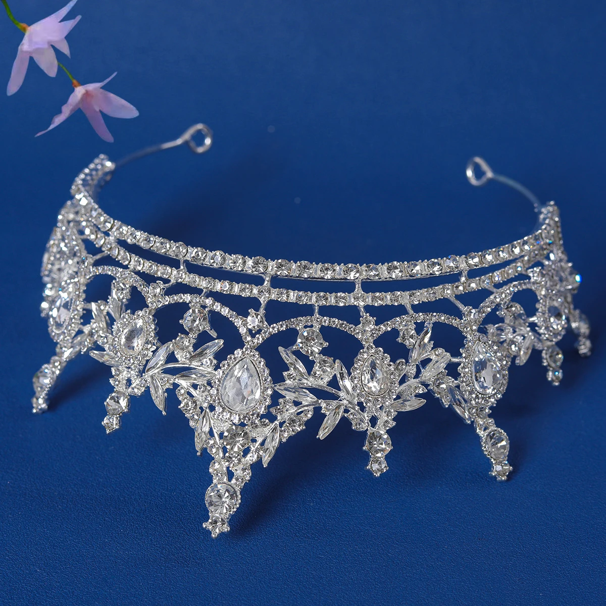Fashion Silver Color Bridal Crowns For Wedding Hair Accessories Crystal Princess Tiaras Diadem Women Hair Accessories