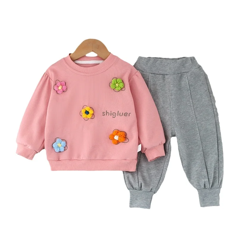 

New Spring Autumn Baby Clothes Suit Kids Girls Clothing Children T-Shirt Pants 2Pcs/Set Toddler Casual Costume Infant Tracksuits