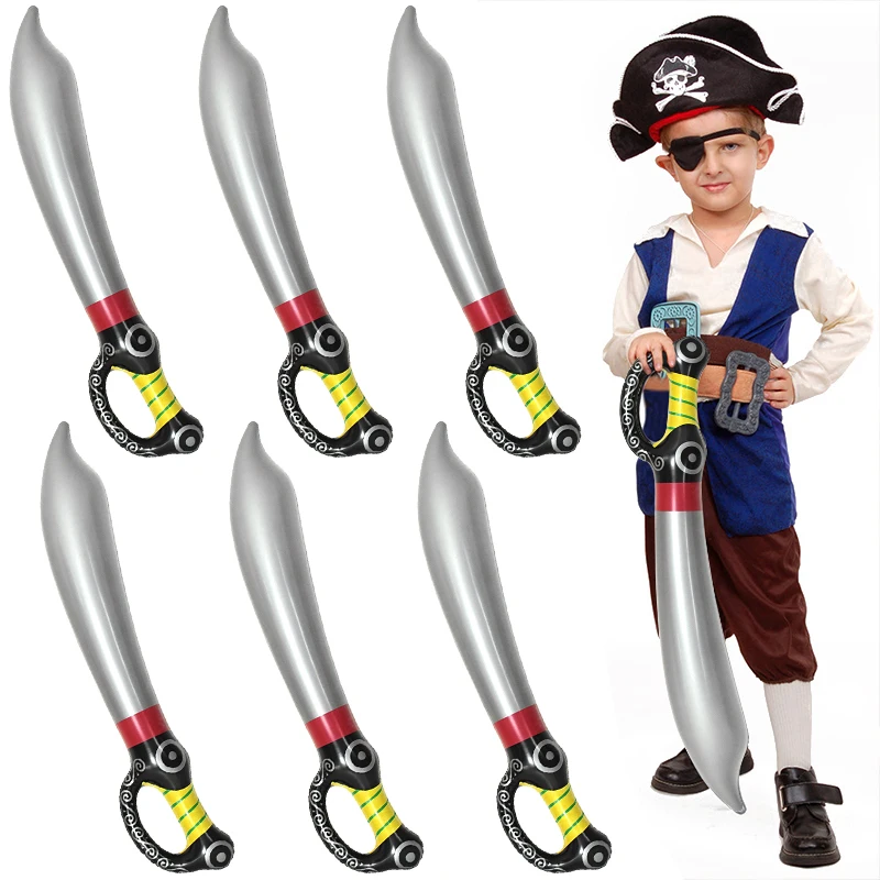 Pirates Of The Caribbean Balloon Toy Artificial Inflatable Weapons Kids Birthday Party Game Machete Halloween Gifts
