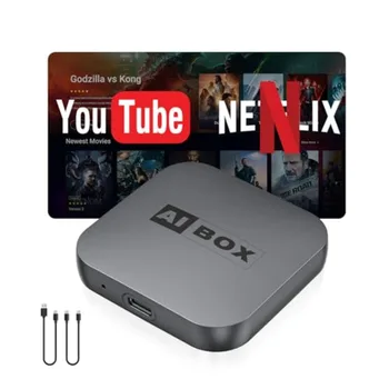 Wireless CarPlay Adapter for OEM Wired CarPlay/Android Auto Cars: ABS Plastic Black Plug-and-Play Netflix/YouTube Streaming wit 1