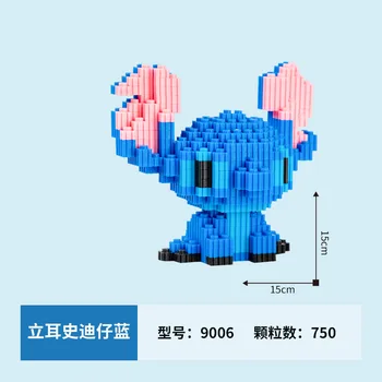 New Creative Animal Building Blocks Stitch Donald Duck Mickey Mouse Assembly Series Puzzle Decompression Toy Ornaments 1