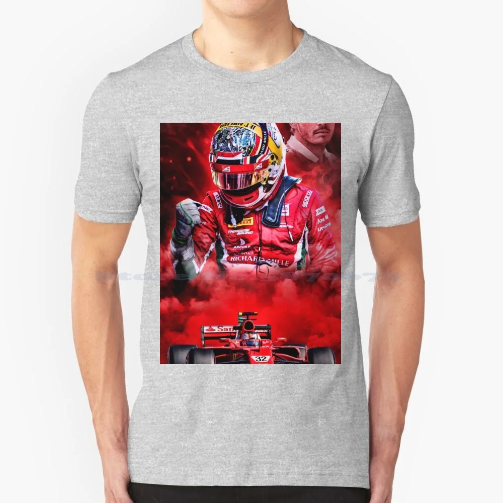 Maglietta Charles Leclerc Maglietta 100% Cotone Charles Leclerc
