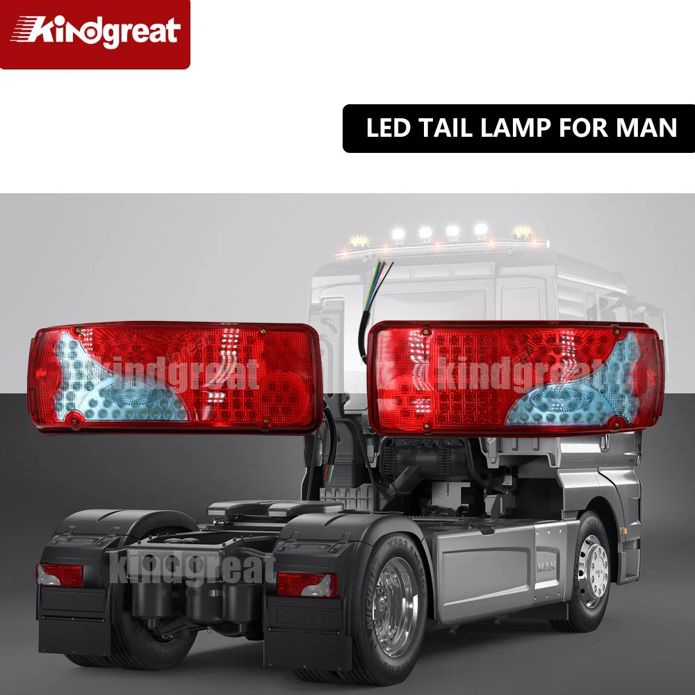 1Pair 24V 120LED Waterproof  Lorry Trailer  Rear Light  81252256545 81252256544 For MAN  DAF TGX SCANIA TRUCK scania truck driving simulator pc