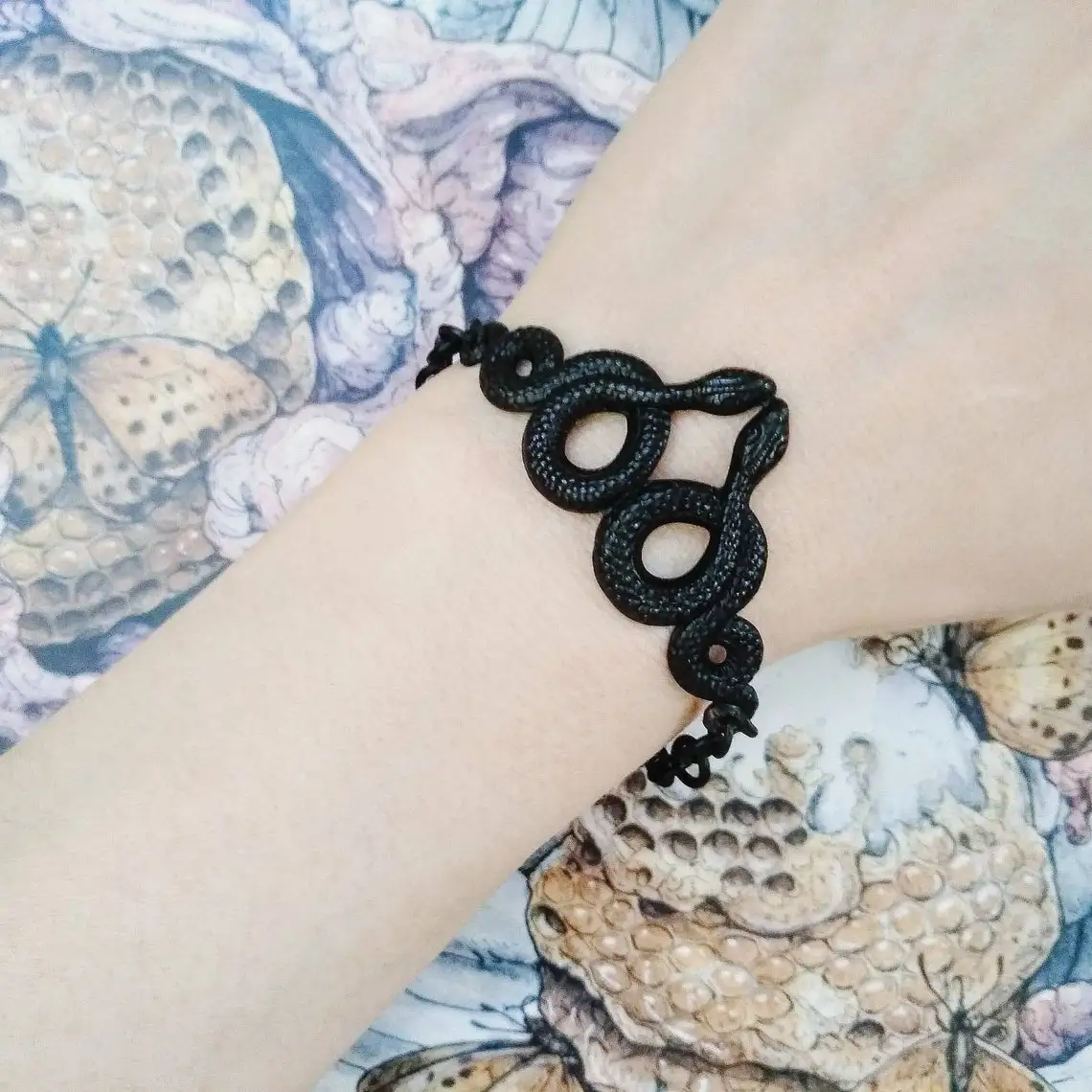 Medusa Black Snake Bracciale Catena Dark Goth Gothic Wprurighty Black Metal Jewelry Bracciale Serpente Serpente