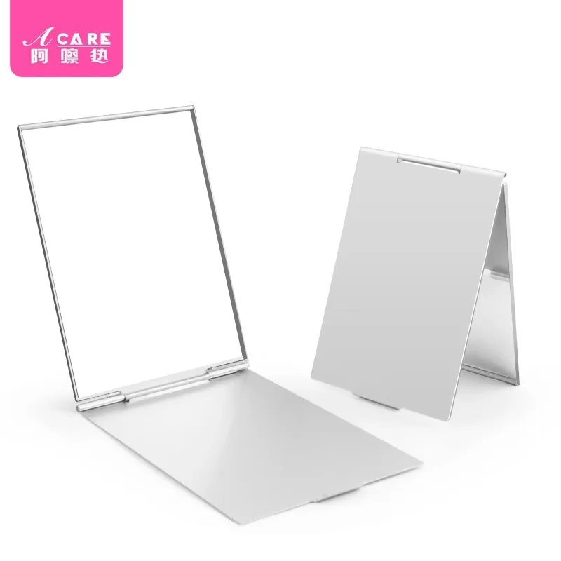 DX01/Mirror/Square Mirror/Aluminum/B1PQ0-Student Dormitory Portable Mini Folding Can Stand Fashion Small Makeup