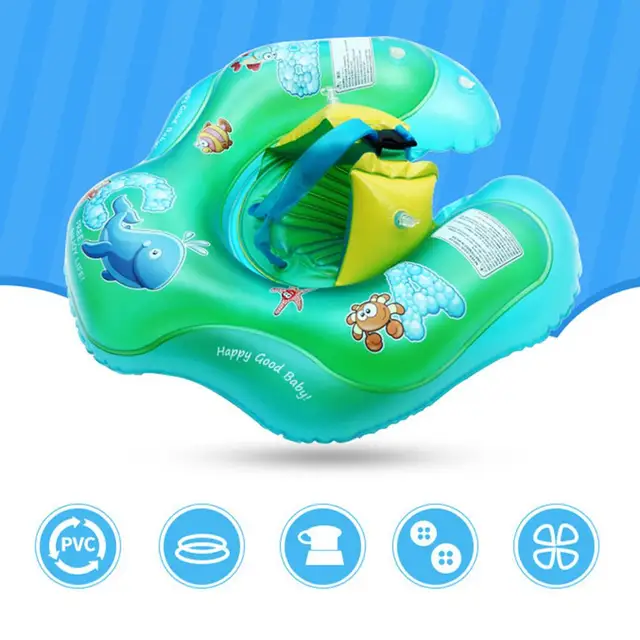 Inflatable Pool Float Swim Protector Double Raft Safety Ring Anti Rollover Portable & Heat Resistant for Children Baby 3