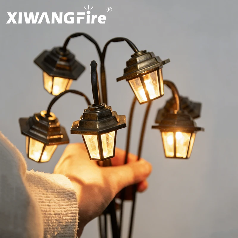 โคมไฟสวนสไตล์วินเทจ 3/6 LED โซลาร์เซลล์