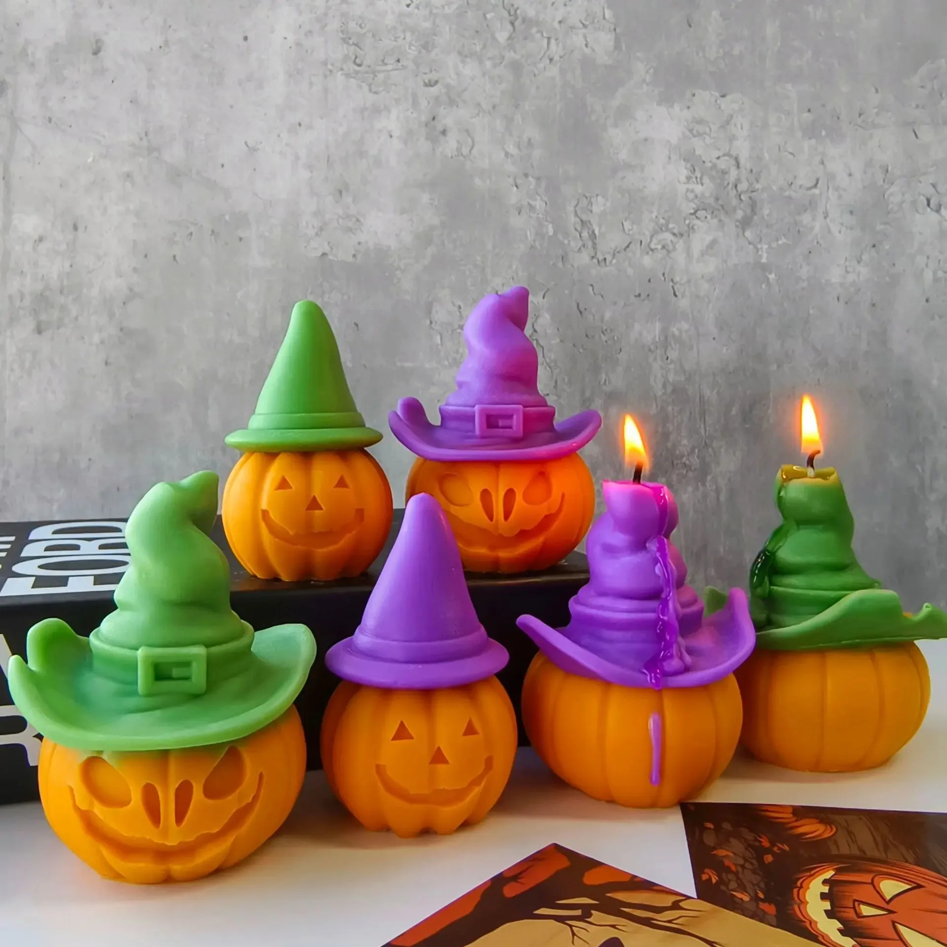 Halloween Pumpkin Silicone Mold Candle Plaster Mould Soap Making Supplies