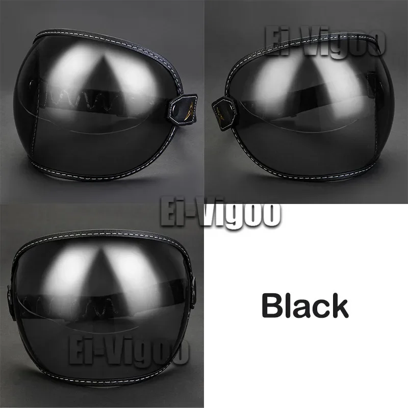 LuoAXINN Motorradhelm Visier - Bubble Shield Für Retro Halbhelm