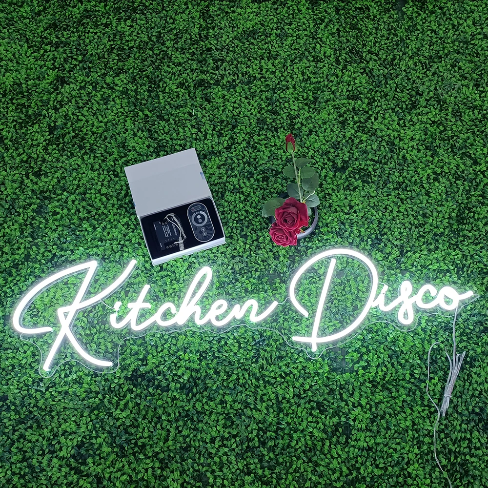 KITCHEN DISCO NEON SIGN dropshipping good vibes only free shipping light up letters custom acrylic led neon business sign custom