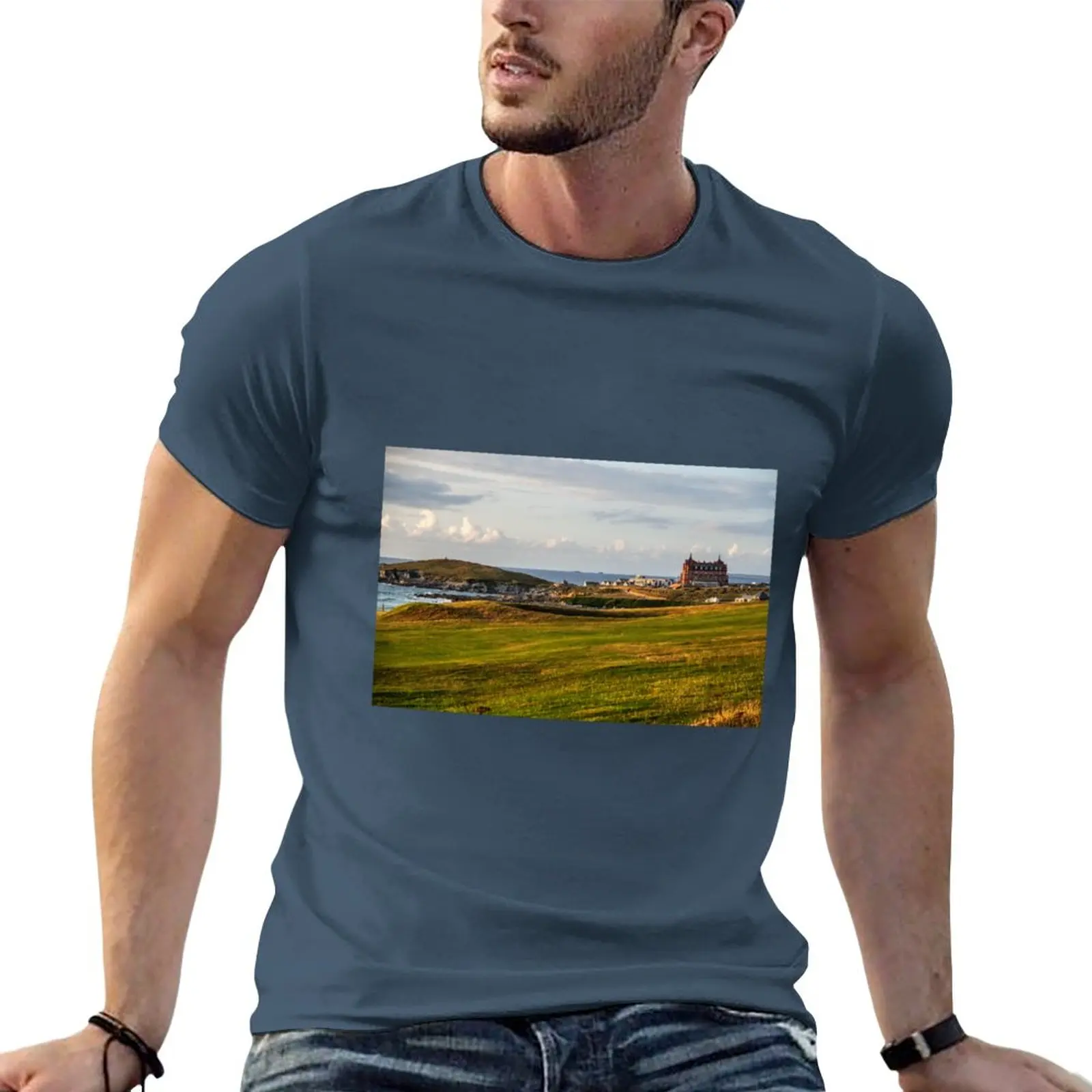 

Headland hotel, Newquay T-Shirt korean fashion cute tops T-shirt for a boy Blouse mens t shirts
