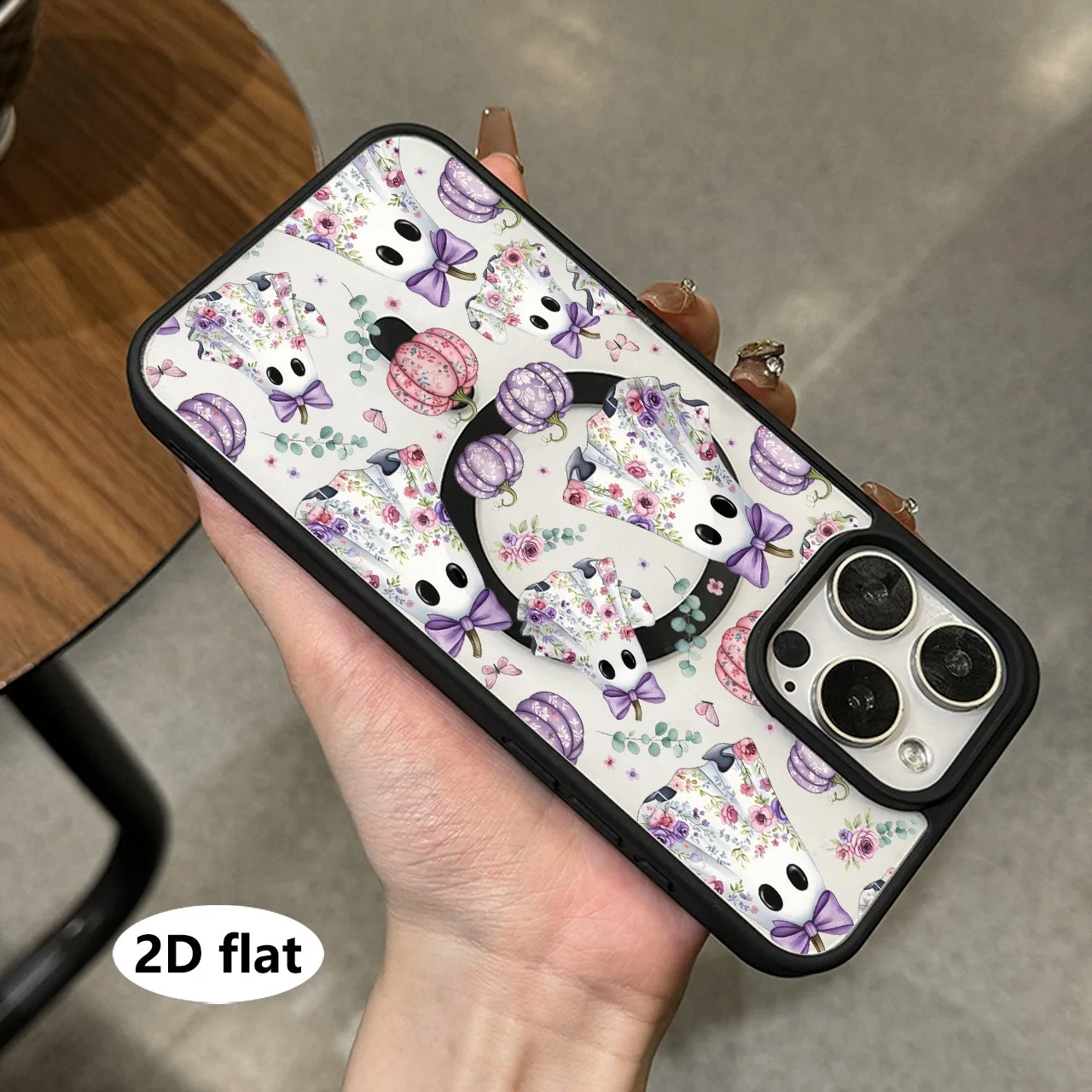 Magnetic Halloween Floral Phone Case Cover