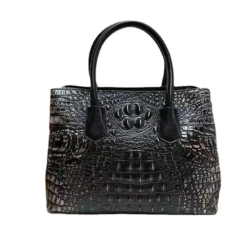 

Bag 2022 Women's New Birkin Bag Fashion Genuine Leather Shoulder Bag Crocodile Pattern Portable Large Capacity Crossbody Bag