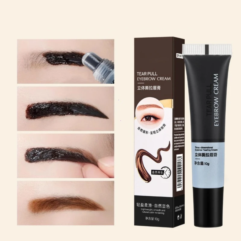 Tearing Gel Peel Off Eyebrow Cream Semi-Permanent Eyebrow Makeup Tattoo Tint Long Lasting Waterproof Dye Eyebrow Wholesale 3