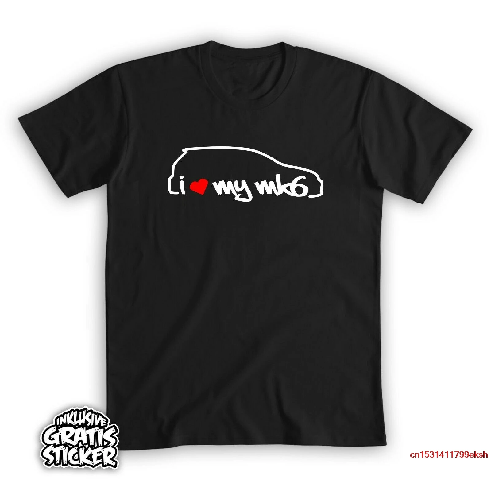 

6 I Love My MK6 футболка inkl Бесплатная наклейка GTI R32 R VR6 EDM тюнинг