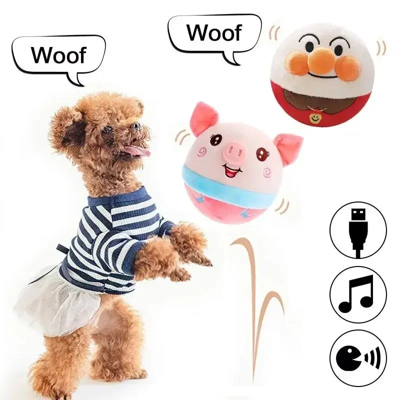 Electronic Pet Dog Toy Ball Pet Bouncing Jump Balls Talking