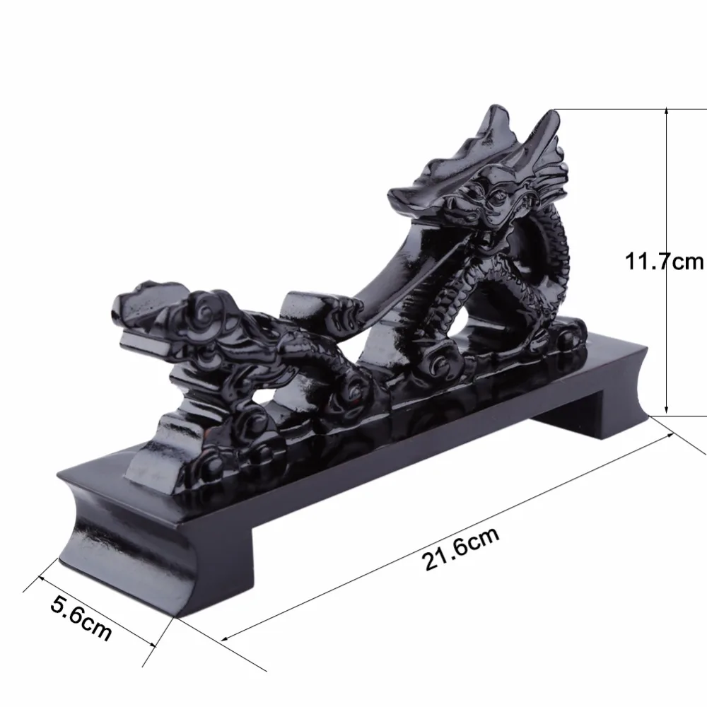 Black Wood Chinese Dragon Shaped Sword Holder Japanese Metal Katana Bracket Samurai Sword Display Stand Cartoon Anime Knife Rest 2