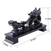 Black Wood Chinese Dragon Shaped Sword Holder Japanese Metal Katana Bracket Samurai Sword Display Stand Cartoon Anime Knife Rest 2