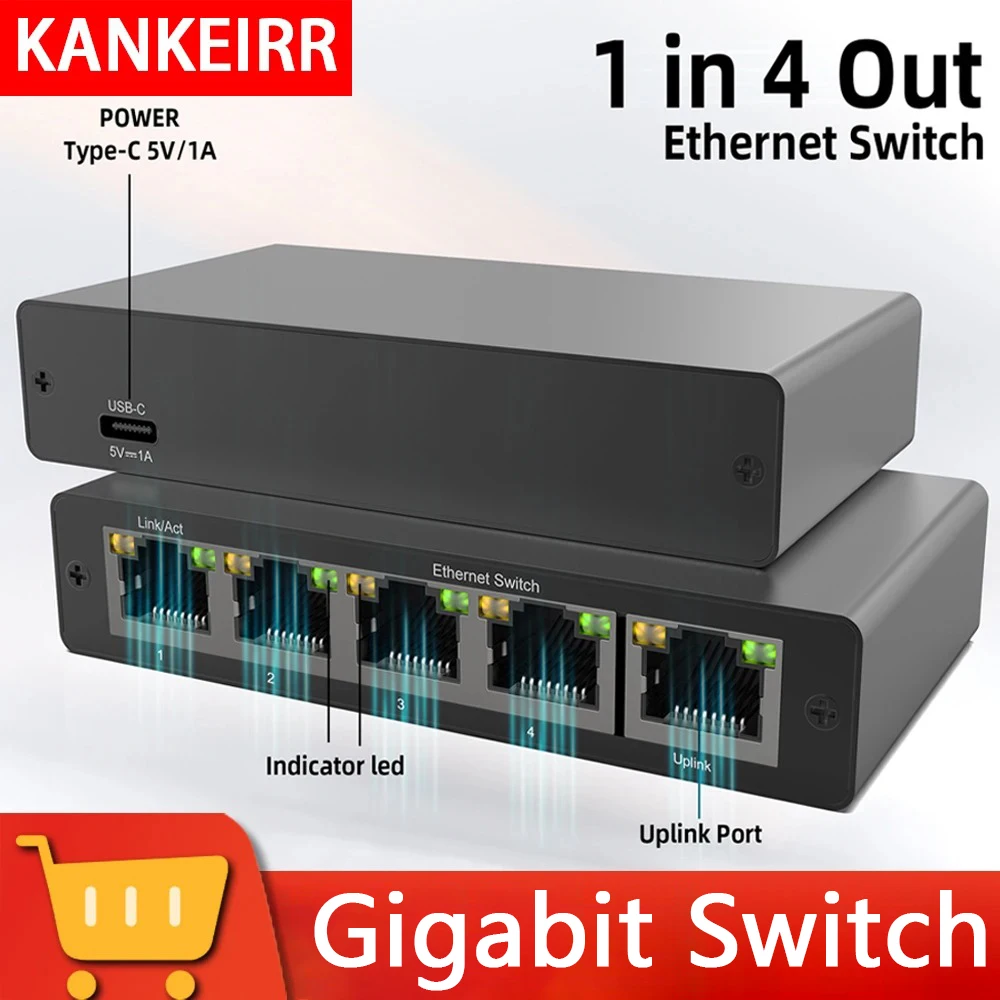 Network Splitter Small Powered Poe Network Gigabit Splitter Industrial Gbe Hub High Speed Controlled Lan Data Plus Remote Monitor Switch