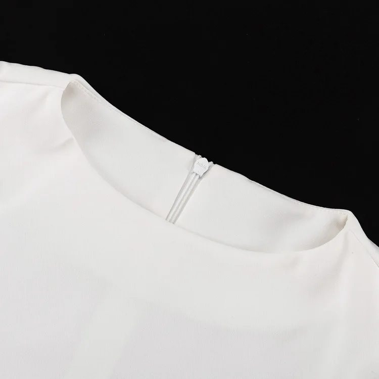Female Elegant White Dress Sexy Patchwork Long Sleeve Commute Casual Clothes Dress For Women Zipper Autumn Mini Dress New
