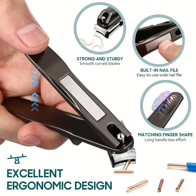 360 Degree Rotary Fingernail And Toenail Clipper With Long Handle Ultra Sharp Heavy Duty Large Toe Nail Clippers For Thick Nails nail clipper nail clippers