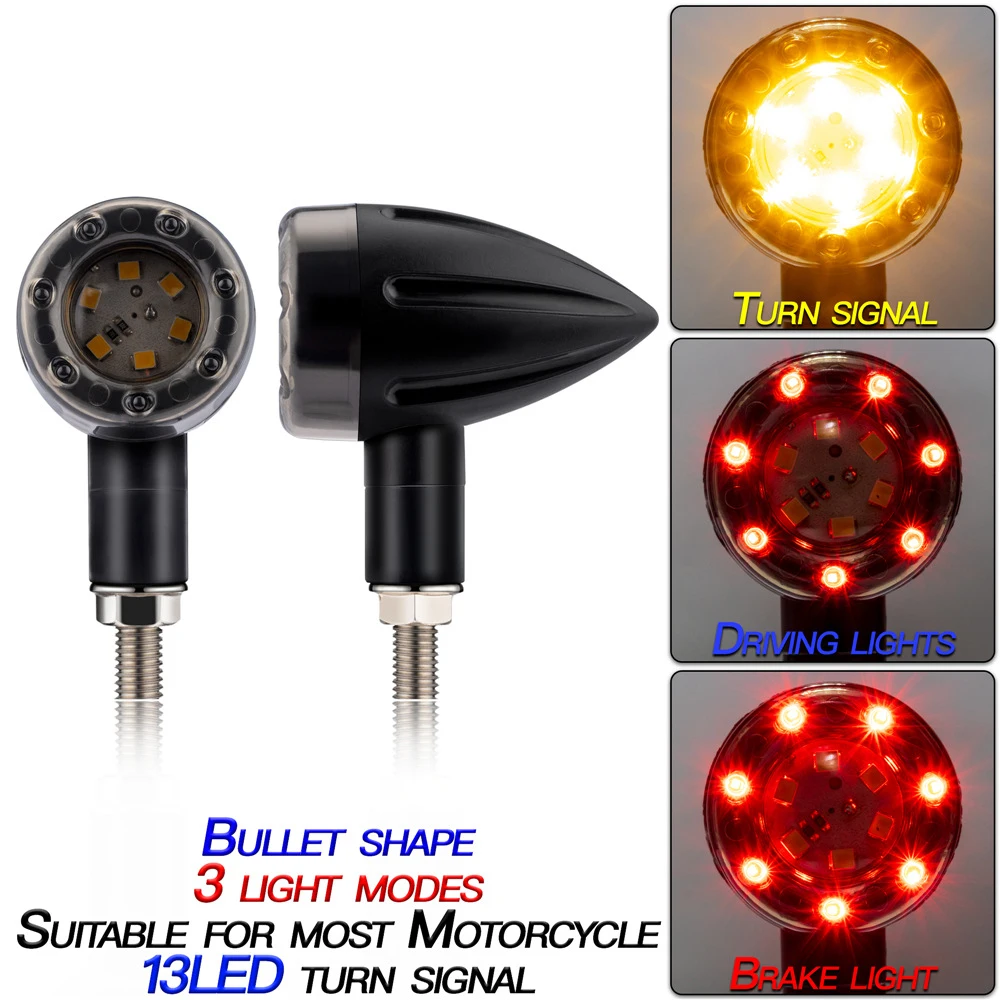 

1 Pair Motorcycle Parts Modified Led Turn Signal With Brake Daytime Running Light Acesssories