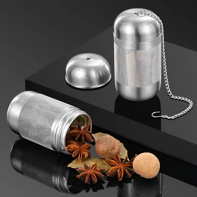 Stainless Steel Tea Infuser Tea Leaves Spice Seasoning Strainer Teapot Fine Mesh Coffee Filter Teaware Kitchen Gadgets 1/2Pcs