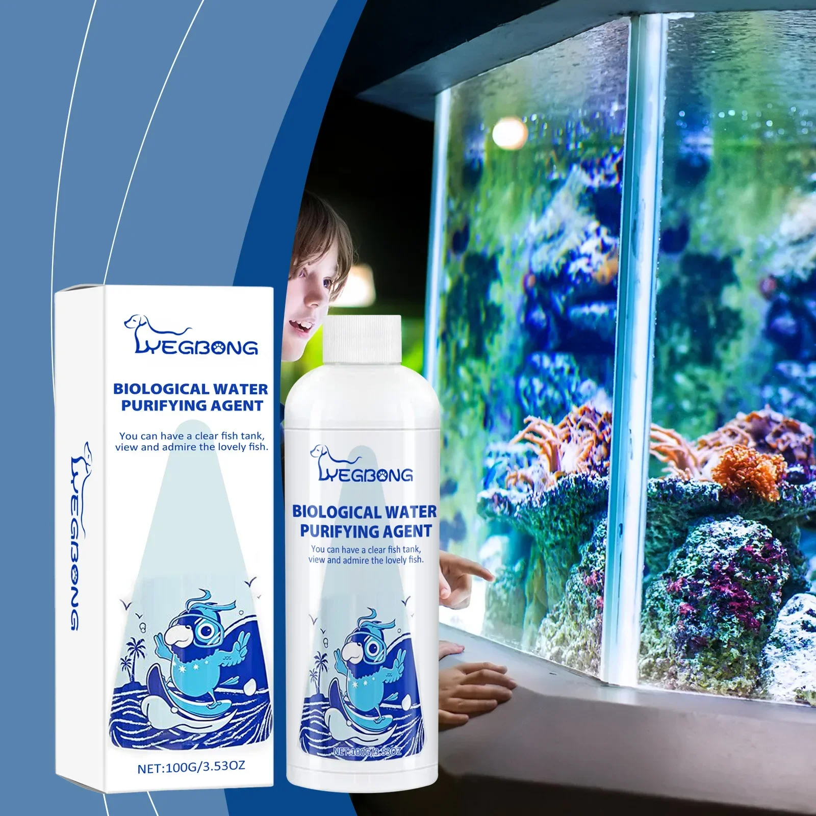 Algae Removal Powder Fish Tank Cleaning Moss Removal Algae Water Purification Does Not Hurt Fish Moss Agent