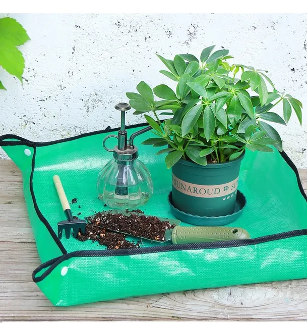 1pcs Planting Mat 50cm-100cm Gardening Potting Pad Foldable Garden Plant Flower Pot Transplanting Waterproof Mats 4