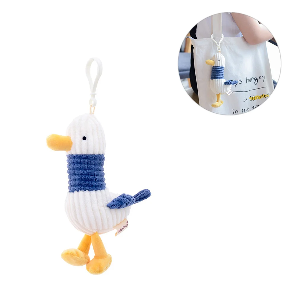 Plush Key Ring Seagull Keychain Rings Hanging Pendant Fob Cartoon Cell Phone Rabbit