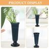 2 Pcs Roman Column Flower Pot Vase Adornment Garden Flowerpot Outdoor Ornaments Memorial Desktop Delicate Cemetery Grave Holder 4