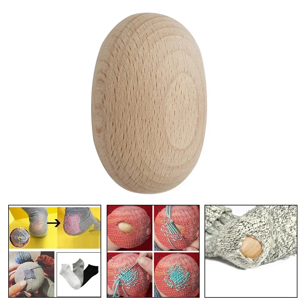 Darning Egg Smooth Wooden Egg Darner For Darning Sock Holes Other Crochet Knitting Mending Patching Tool Sewing Accessories 1pcs